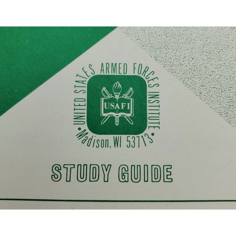 1973 US Armed Forces Inst College Algebra Study Guide Paper Madison WI Dobyns